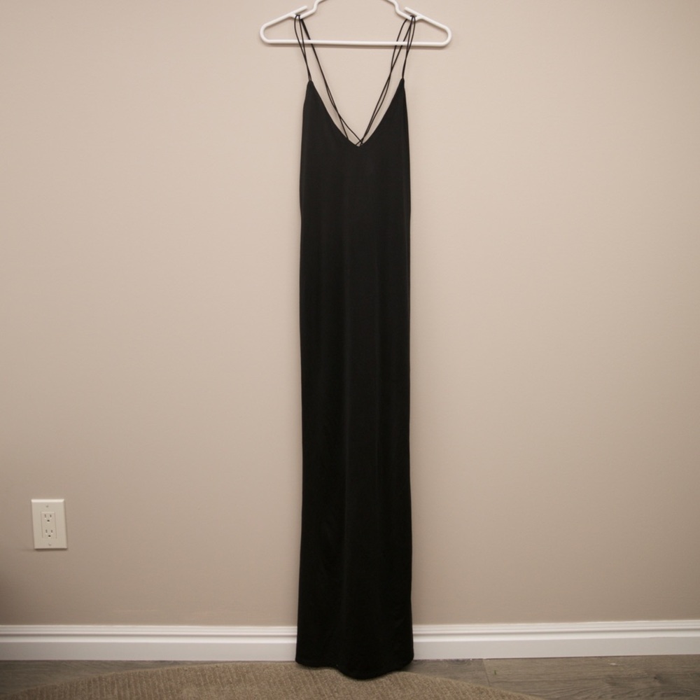 Long black fancy dress